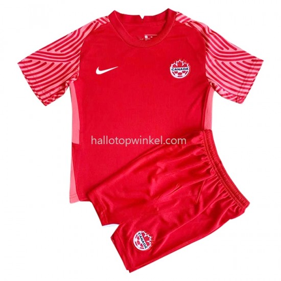 Canada Voetbalshirt Kleuters/Kids Thuis Tenue 2022 Korte Mouw