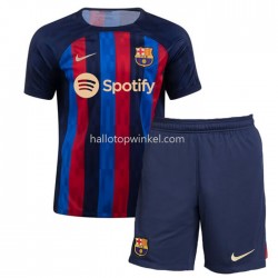 FC Barcelona Voetbalshirt Kleuters/Kids Thuis Tenue 2022-2023 Korte Mouw