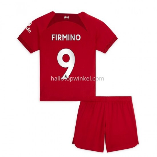Liverpool Voetbalshirt Firmino 9 Kleuters/Kids Thuis Tenue 2022-2023 Korte Mouw