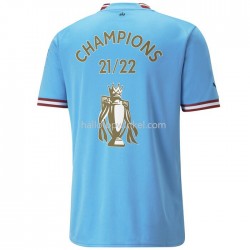 Manchester City Voetbalshirt Champion Thuis Tenue 2022-2023 Korte Mouw