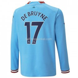 Manchester City Voetbalshirt De Bruyne 17 Thuis Tenue 2022-2023 Lange Mouw
