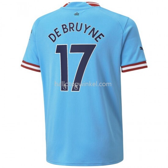Manchester City Voetbalshirt De Bruyne 17 Thuis Tenue 2022-2023 Korte Mouw
