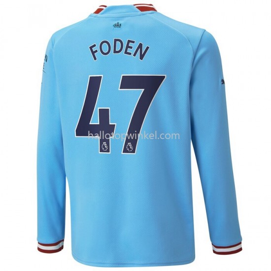 Manchester City Voetbalshirt Foden 47 Thuis Tenue 2022-2023 Lange Mouw