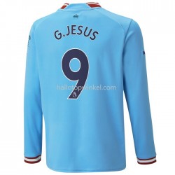 Manchester City Voetbalshirt G.Jesus 9 Thuis Tenue 2022-2023 Lange Mouw
