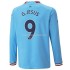 Manchester City Voetbalshirt G.Jesus 9 Thuis Tenue 2022-2023 Lange Mouw