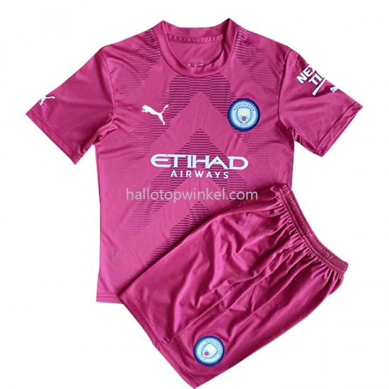 Manchester City Voetbalshirt Doelman Kleuters/Kids Thuis Tenue 2022-2023 Korte Mouw