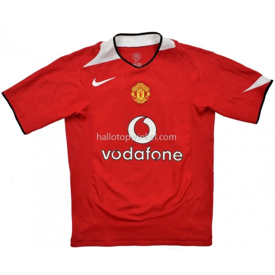 Manchester United Voetbalshirt Thuis Tenue 2004-2006 Korte Mouw