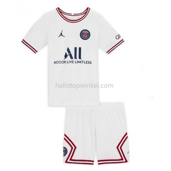 Paris Saint-Germain Voetbalshirt Kleuters/Kids Vierde Tenue 2021-2022 Korte Mouw