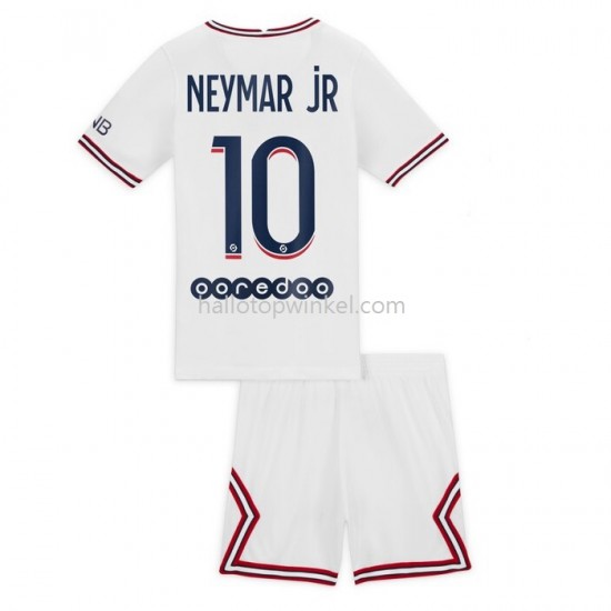 Paris Saint-Germain Voetbalshirt Germain Neymar Jr 10 Kleuters/Kids Vierde Tenue 2021-2022 Korte Mouw