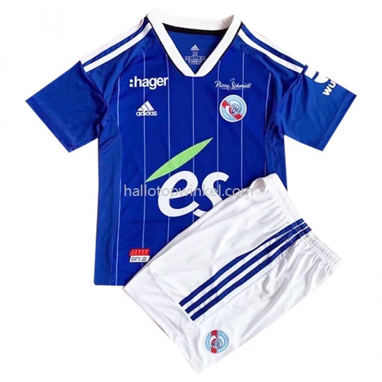 Strasbourg Voetbalshirt Kleuters/Kids Thuis Tenue 2022-2023 Korte Mouw