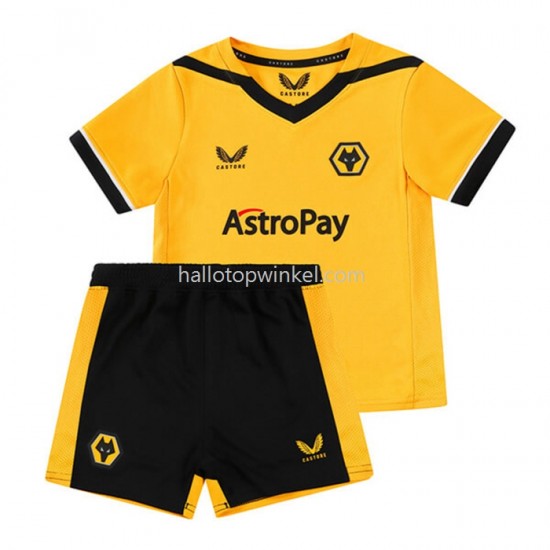 Wolverhampton Wanderers Voetbalshirt Kleuters/Kids Thuis Tenue 2022-2023 Korte Mouw