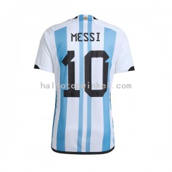 Argentinië Voetbalshirt Lionel Messi 10 Heren Thuis Tenue WK 2022 Korte Mouw