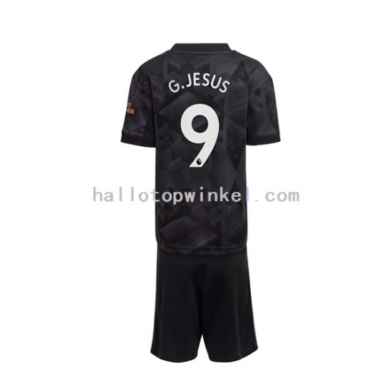 Arsenal Voetbalshirt Gabriel Jesus 9 Kleuters/Kids Uit Tenue 2022-2023 Korte Mouw