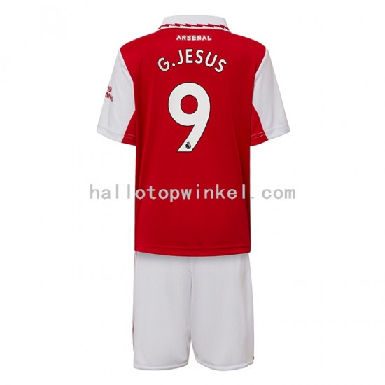 Arsenal Voetbalshirt Gabriel Jesus 9 Kleuters/Kids Thuis Tenue 2022-2023 Korte Mouw