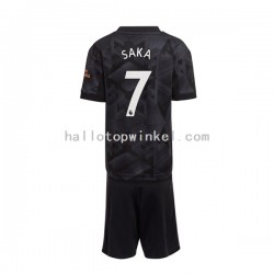 Arsenal Voetbalshirt Saka 7 Kleuters/Kids Uit Tenue 2022-2023 Korte Mouw