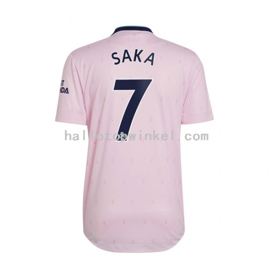 Arsenal Voetbalshirt Saka 7 Heren Derde Tenue 2022-2023 Korte Mouw