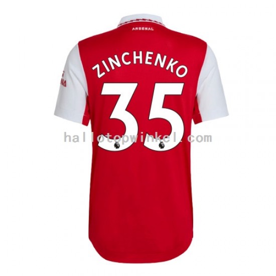Arsenal Voetbalshirt Zinchenko 35 Heren Thuis Tenue 2022-2023 Korte Mouw