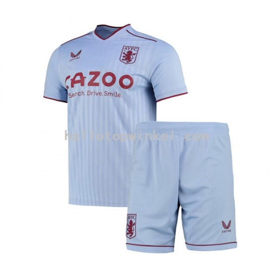 Aston Villa Voetbalshirt Kleuters/Kids Uit Tenue 2022-2023 Korte Mouw