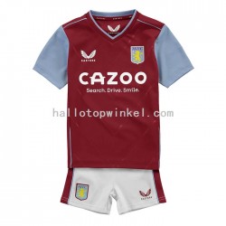 Aston Villa Voetbalshirt Kleuters/Kids Thuis Tenue 2022-2023 Korte Mouw