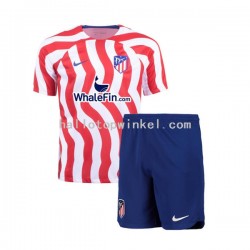 Atlético Madrid Voetbalshirt Kleuters/Kids Thuis Tenue 2022-2023 Korte Mouw