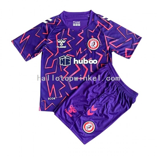 Bristol City Voetbalshirt Doelman Kleuters/Kids Uit Tenue 2022-2023 Korte Mouw