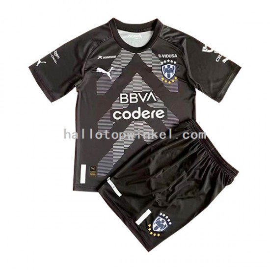 CF Monterrey Voetbalshirt Doelman Kleuters/Kids Uit Tenue 2022-2023 Korte Mouw