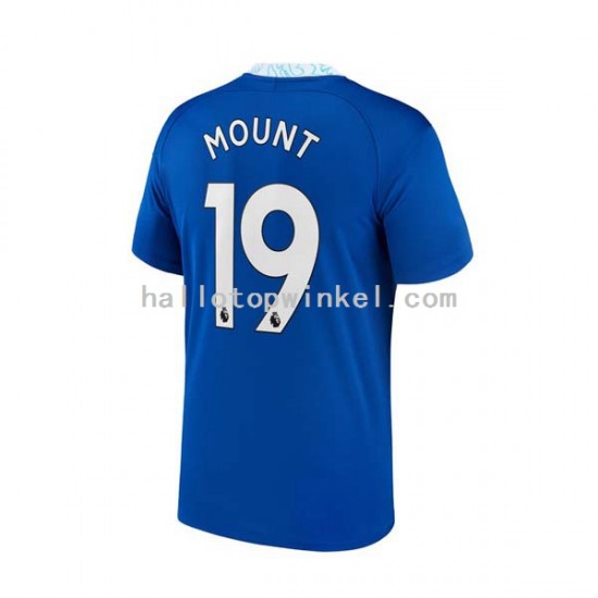 Chelsea Voetbalshirt Mason Mount 19 Heren Thuis Tenue 2022-2023 Korte Mouw