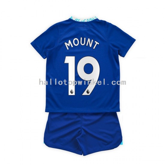 Chelsea Voetbalshirt Mason Mount 19 Kleuters/Kids Thuis Tenue 2022-2023 Korte Mouw
