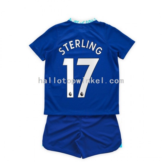 Chelsea Voetbalshirt Raheem Sterling 17 Kleuters/Kids Thuis Tenue 2022-2023 Korte Mouw