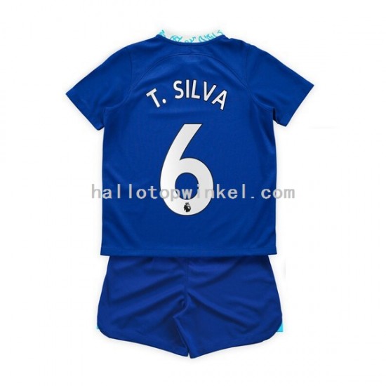 Chelsea Voetbalshirt T. Silva 6 Kleuters/Kids Thuis Tenue 2022-2023 Korte Mouw