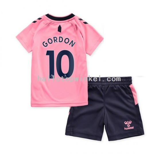Everton Voetbalshirt Gordon 10 Kleuters/Kids Uit Tenue 2022-2023 Korte Mouw