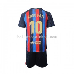FC Barcelona Voetbalshirt Ansu Fati 10 Kleuters/Kids Thuis Tenue 2022-2023 Korte Mouw