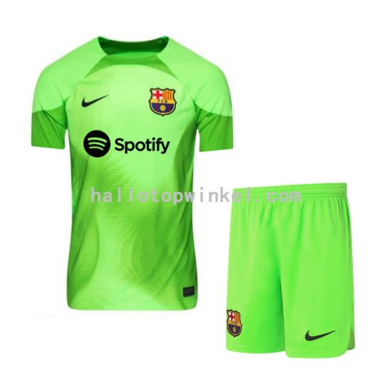FC Barcelona Voetbalshirt Doelman Kleuters/Kids Thuis Tenue 2022-2023 Korte Mouw