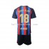 FC Barcelona Voetbalshirt Jordi Alba 18 Kleuters/Kids Thuis Tenue 2022-2023 Korte Mouw
