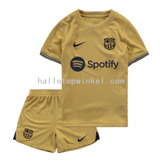 FC Barcelona Voetbalshirt Kleuters/Kids Uit Tenue 2022-2023 Korte Mouw