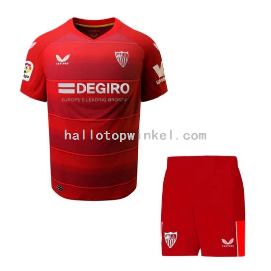 Sevilla FC Voetbalshirt Kleuters/Kids Uit Tenue 2022-2023 Korte Mouw