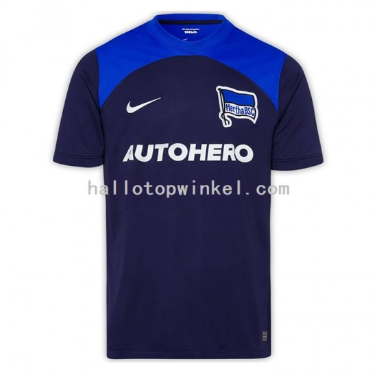 Hertha BSC Voetbalshirt Heren Uit Tenue 2022-2023 Korte Mouw