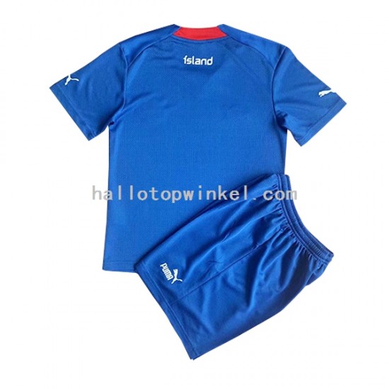 IJsland Voetbalshirt Kleuters/Kids Thuis Tenue 2022 Korte Mouw