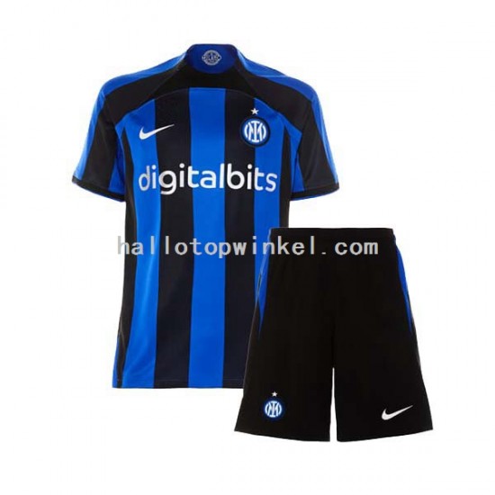 Inter Milan Voetbalshirt Kleuters/Kids Thuis Tenue 2022-2023 Korte Mouw