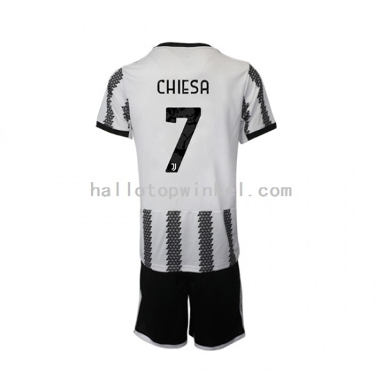Juventus Voetbalshirt Chiesa 7 Kleuters/Kids Thuis Tenue 2022-2023 Korte Mouw