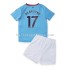 Manchester City Voetbalshirt De Bruyne 17 Kleuters/Kids Thuis Tenue 2022-2023 Korte Mouw