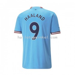 Manchester City Voetbalshirt Haaland 9 Heren Thuis Tenue 2022-2023 Korte Mouw