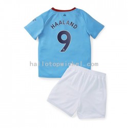 Manchester City Voetbalshirt Haaland 9 Kleuters/Kids Thuis Tenue 2022-2023 Korte Mouw