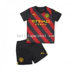 Manchester City Voetbalshirt Kleuters/Kids Uit Tenue 2022-2023 Korte Mouw