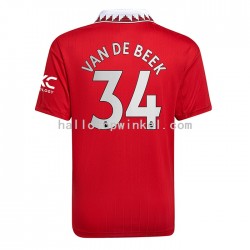 Manchester United Voetbalshirt Donny van de Beek 34 Heren Thuis Tenue 2022-2023 Korte Mouw