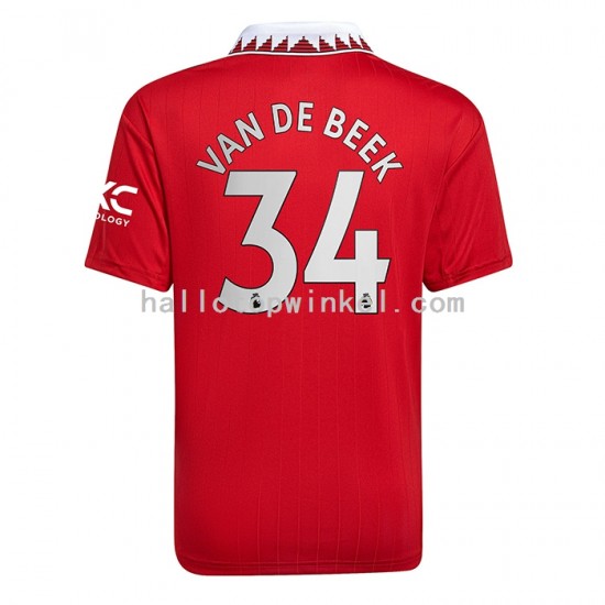 Manchester United Voetbalshirt Donny van de Beek 34 Heren Thuis Tenue 2022-2023 Korte Mouw