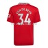 Manchester United Voetbalshirt Donny van de Beek 34 Heren Thuis Tenue 2022-2023 Korte Mouw