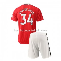 Manchester United Voetbalshirt Donny van de Beek 34 Kleuters/Kids Thuis Tenue 2022-2023 Korte Mouw