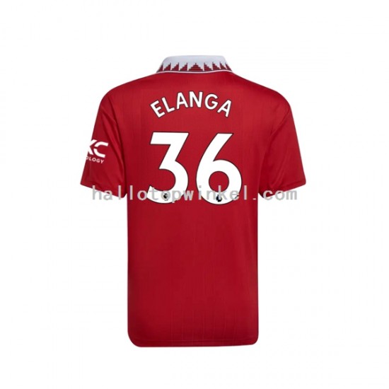 Manchester United Voetbalshirt Elanga 36 Heren Thuis Tenue 2022-2023 Korte Mouw