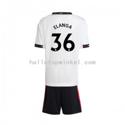 Manchester United Voetbalshirt Elanga 36 Kleuters/Kids Uit Tenue 2022-2023 Korte Mouw